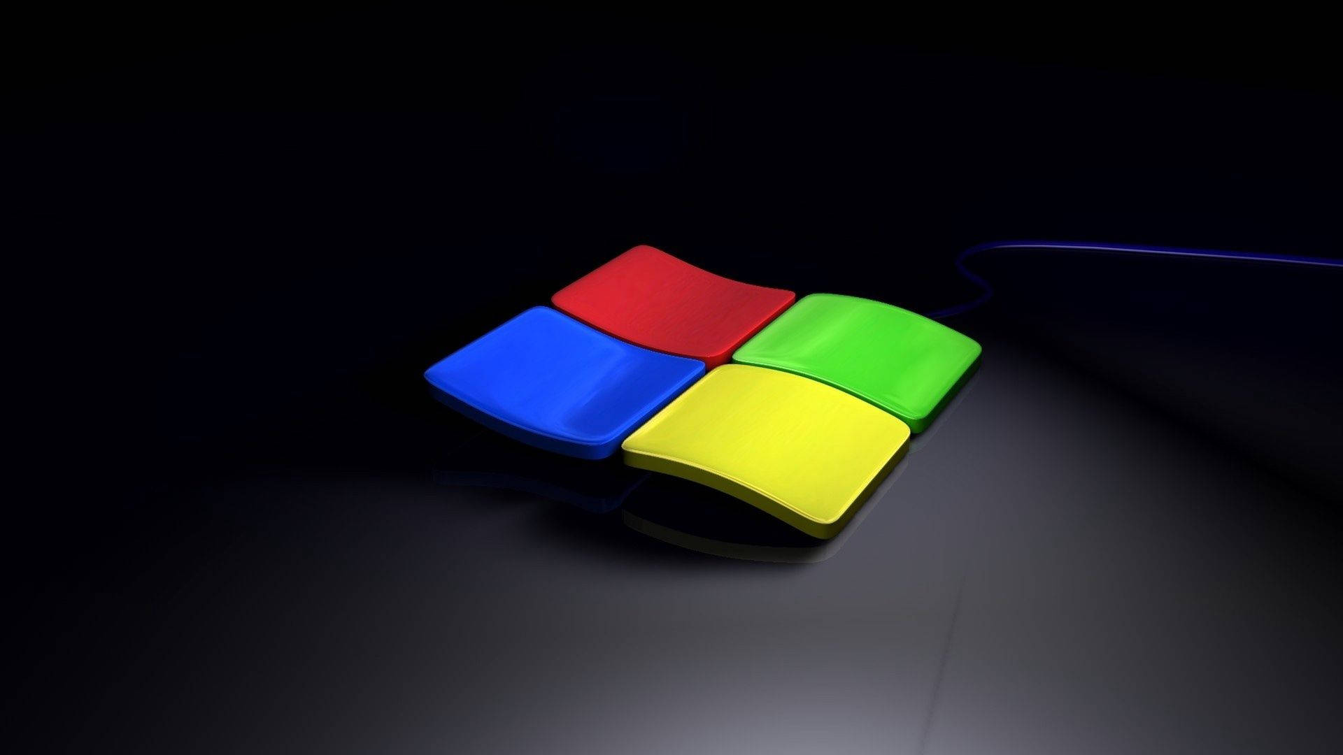 Black Windows 10 Hd 3d Logo Background