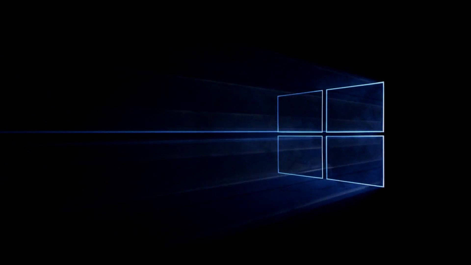 Black Windows 10 Hd Blue Outline Background
