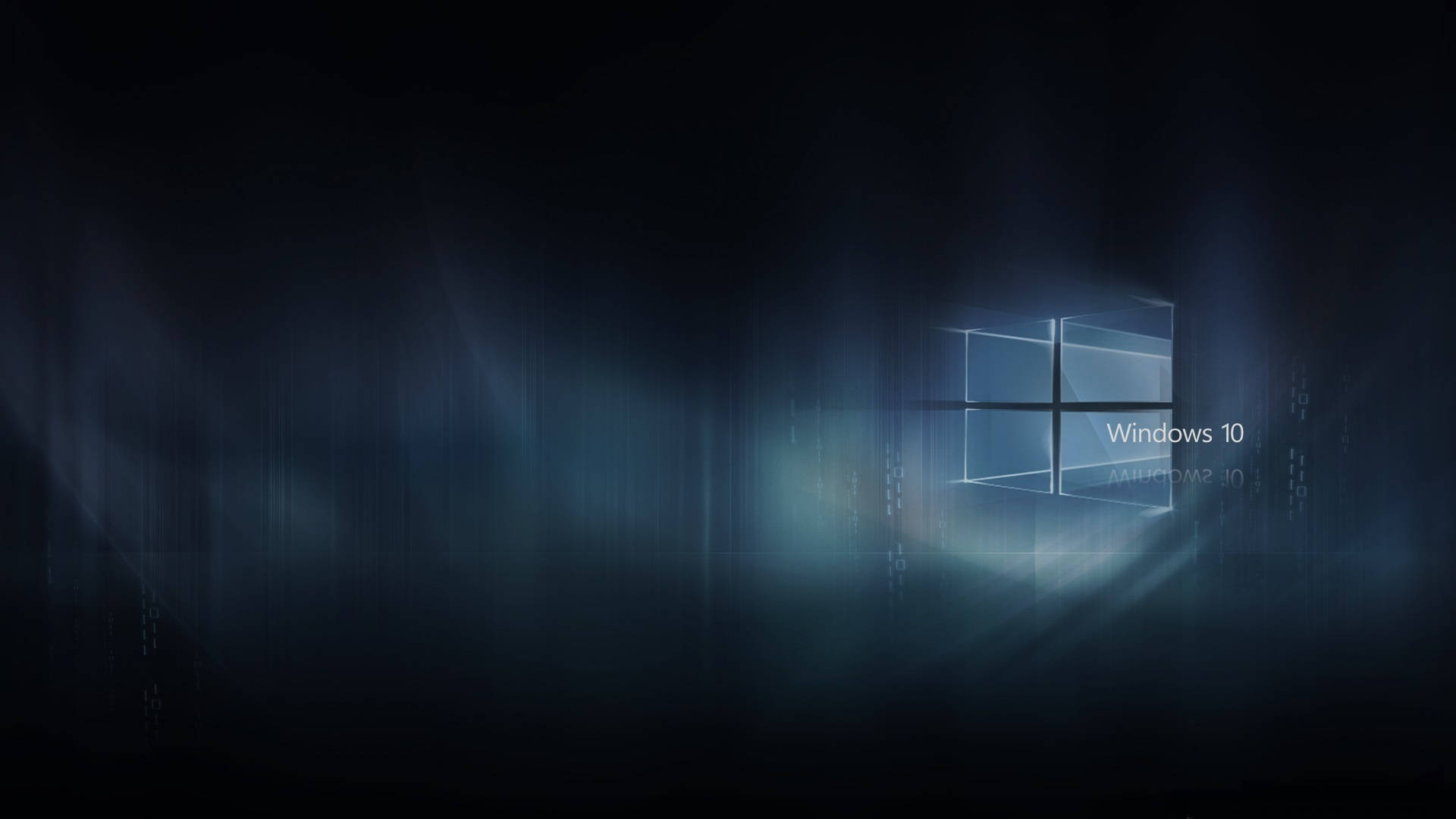 Black Windows 10 Hd Bluish Fog Background