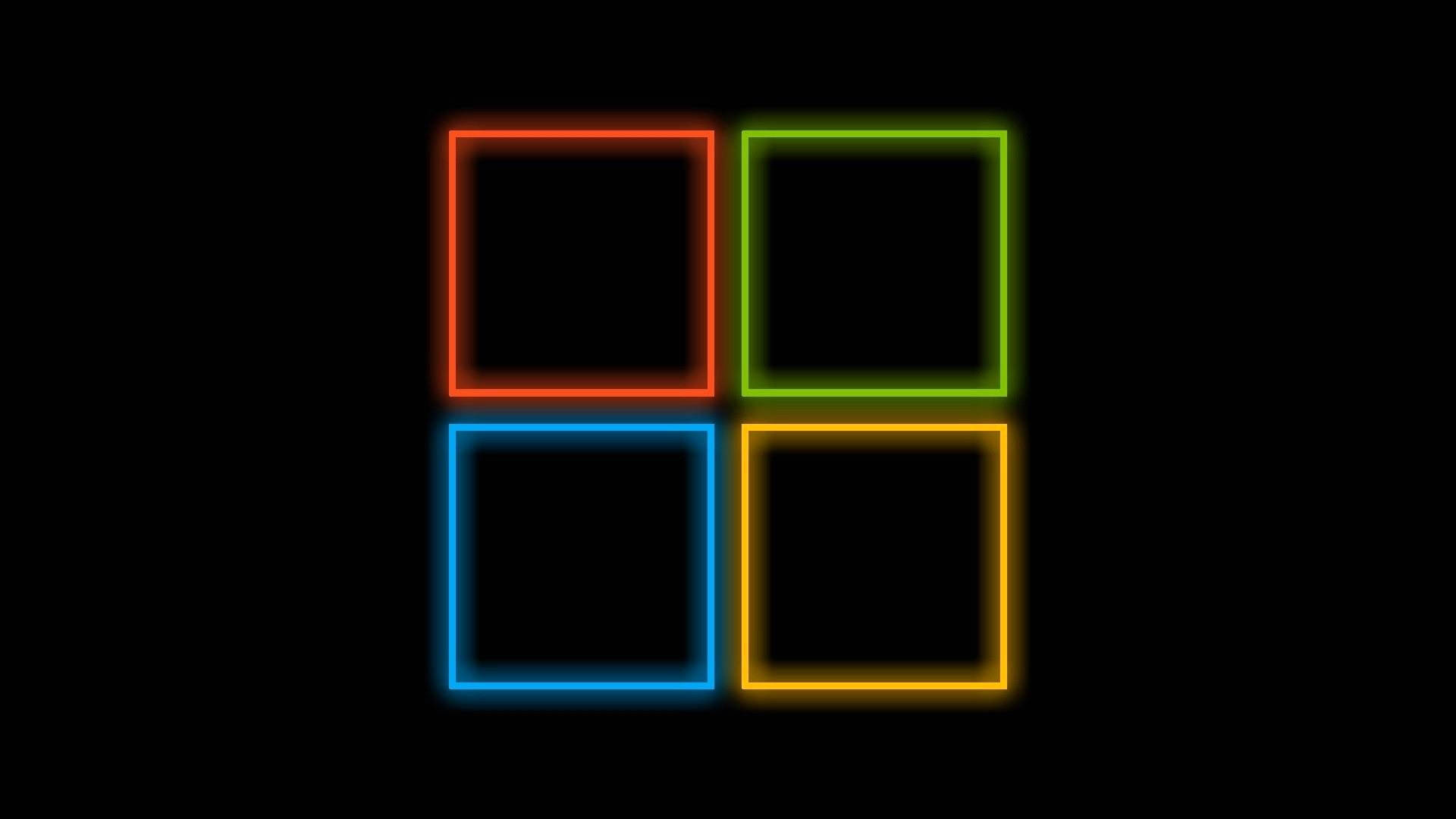 Black Windows 10 Hd Colorful Outline Background