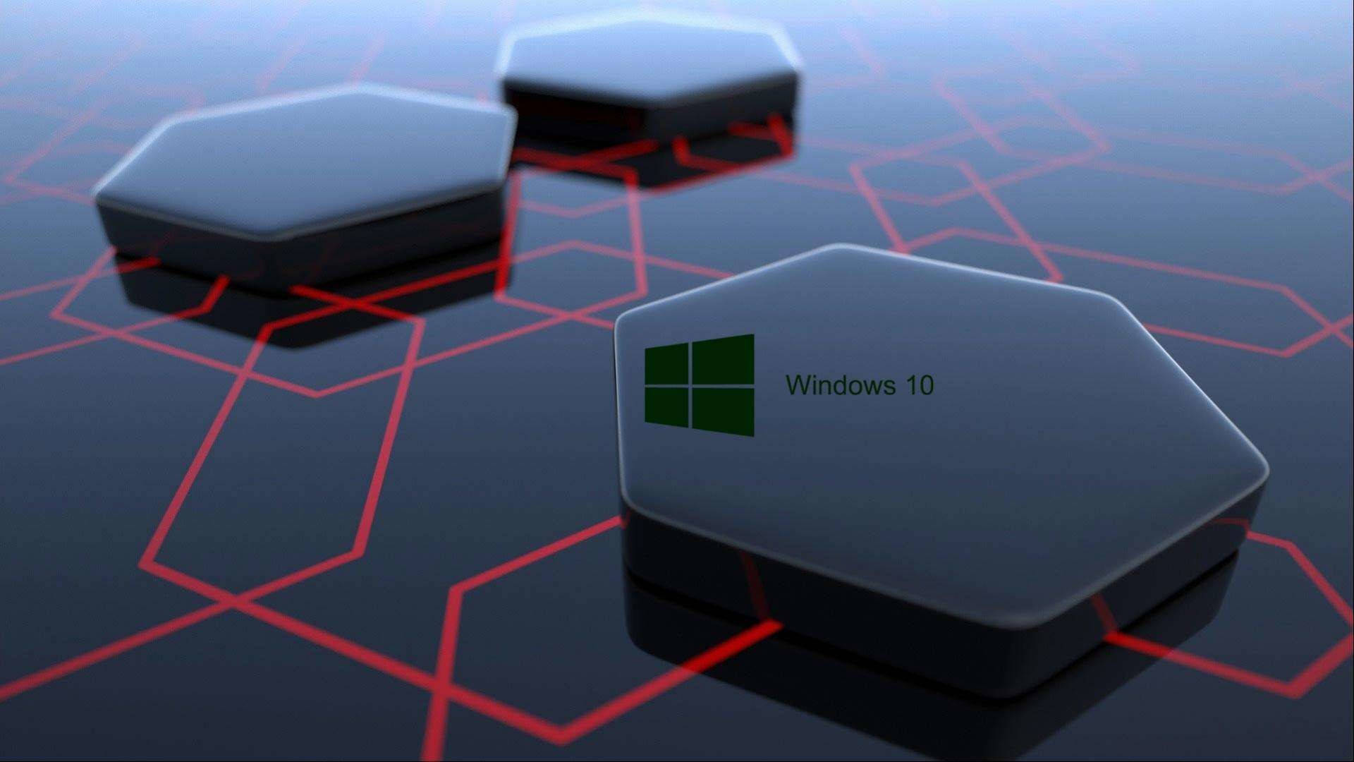 Black Windows 10 Hd Futuristic Shapes Background