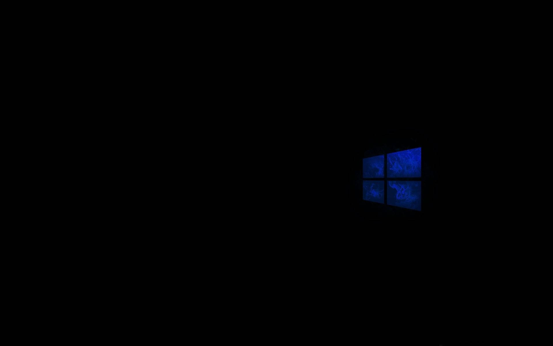 Black Windows 10 Hd Ghostly Logo Background