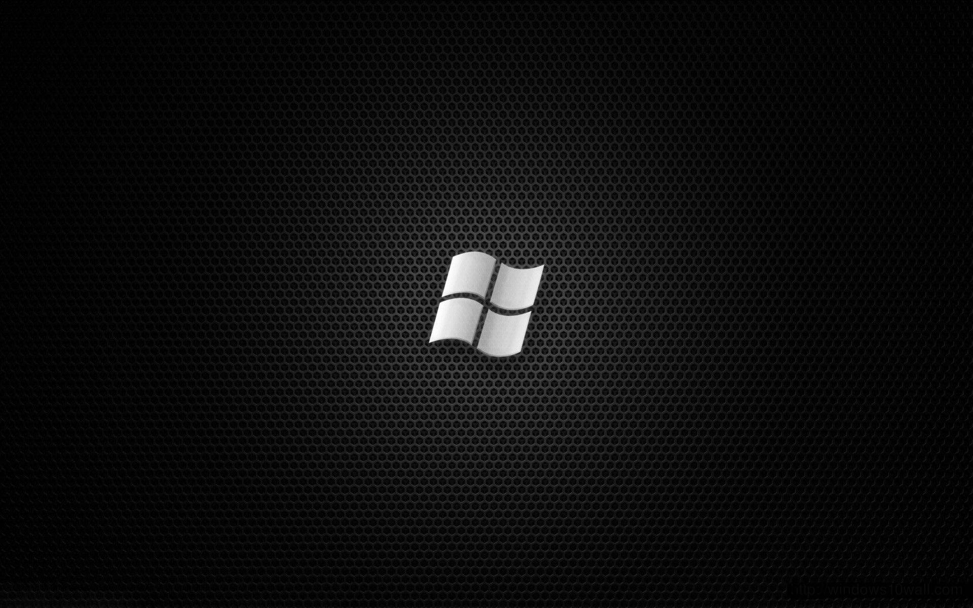 Black Windows 10 Hd Glowing Logo Background