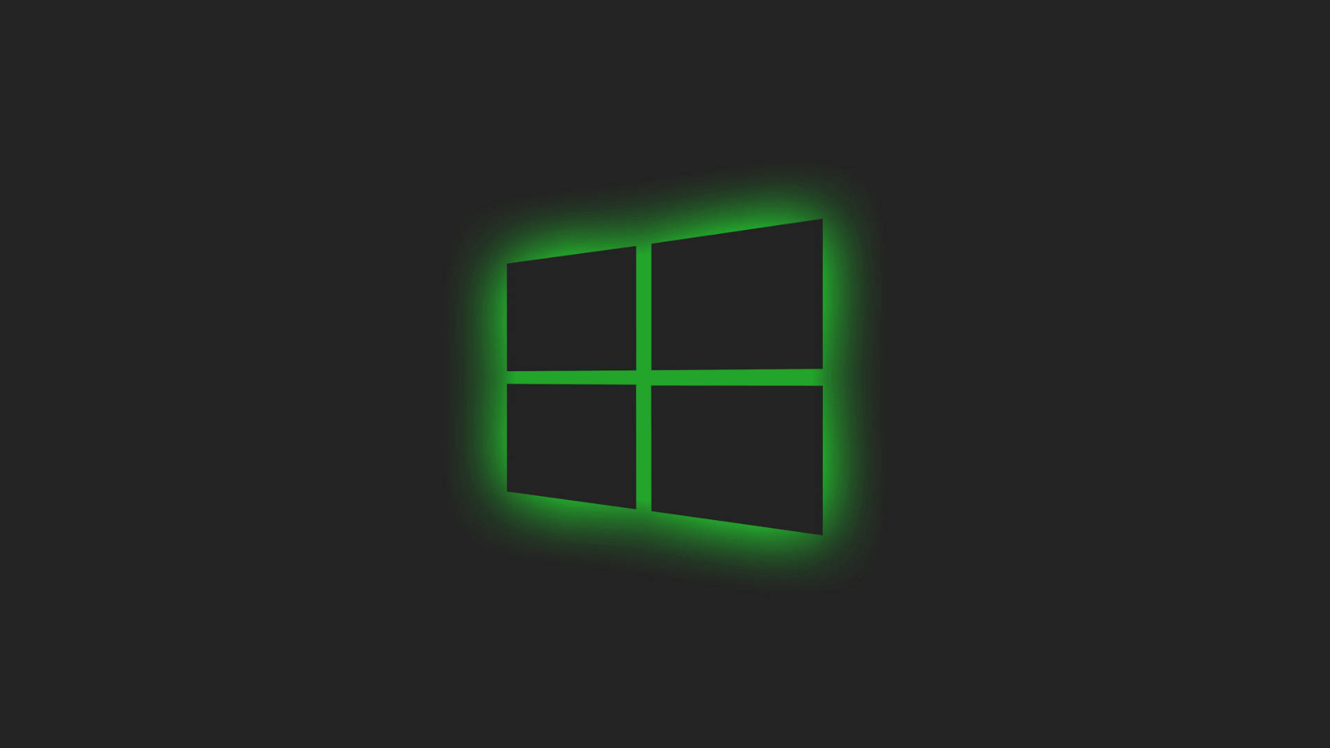Black Windows 10 Hd Green Lights Background