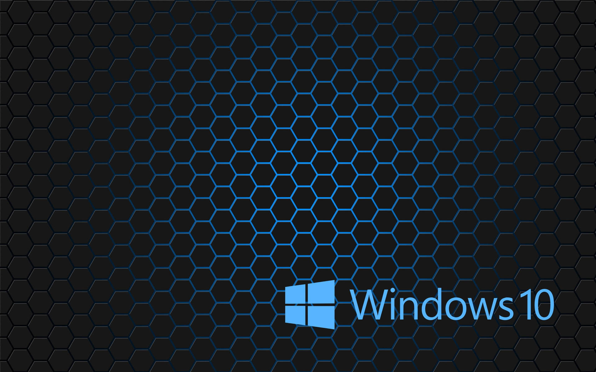 Black Windows 10 Hd Honeycomb Pattern Background