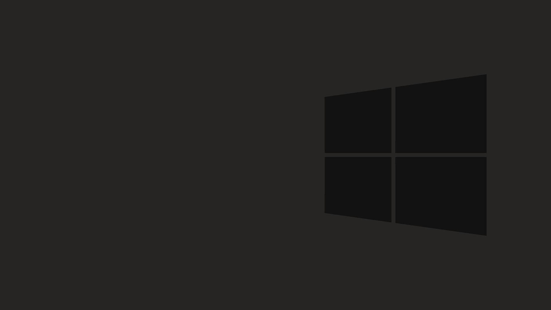 Black Windows 10 Hd On Gray Background