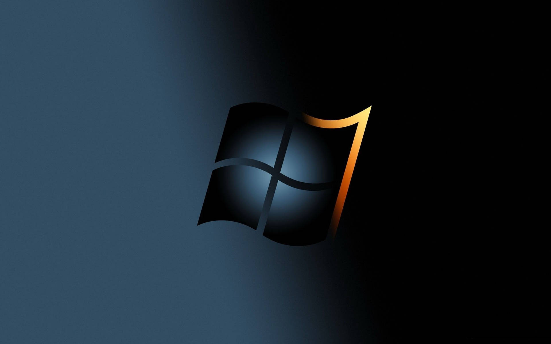 Black Windows 10 Hd Orange Tip Background