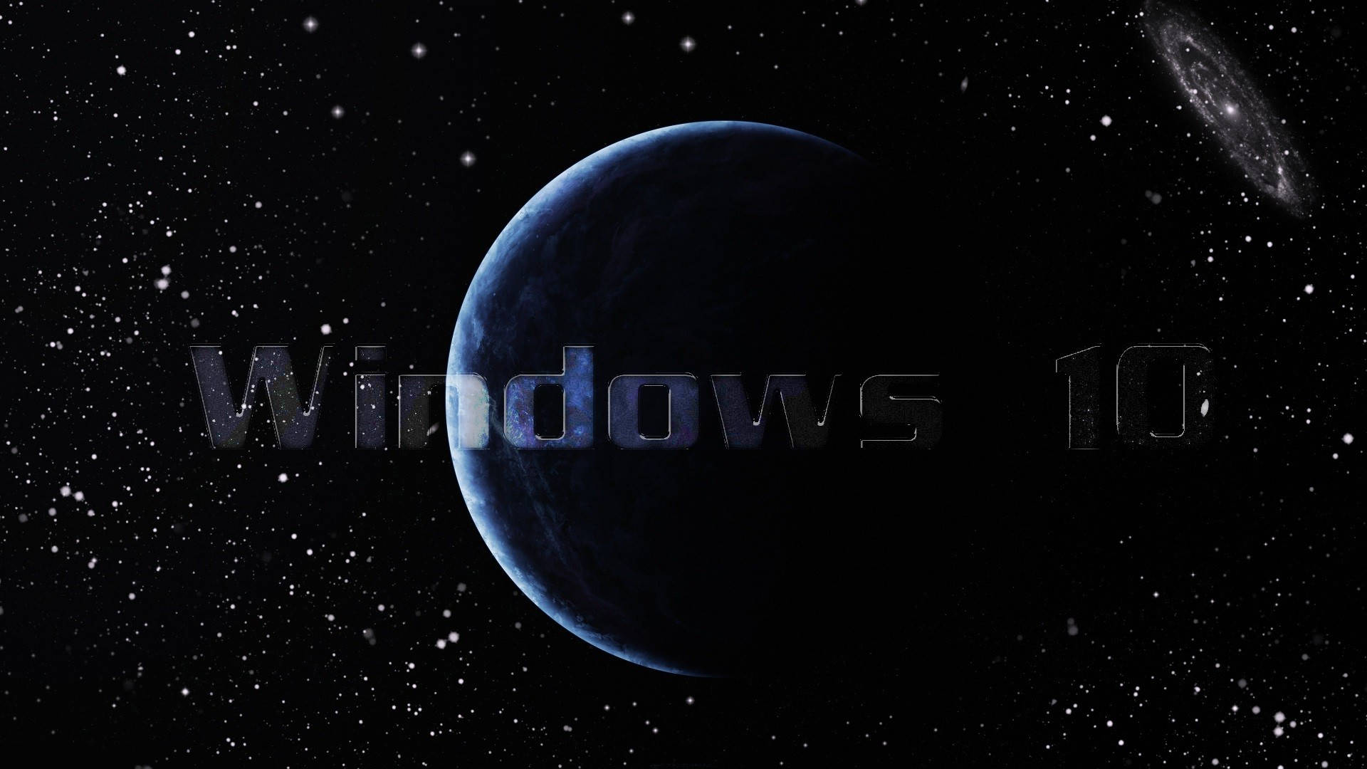 Black Windows 10 Hd Space Background