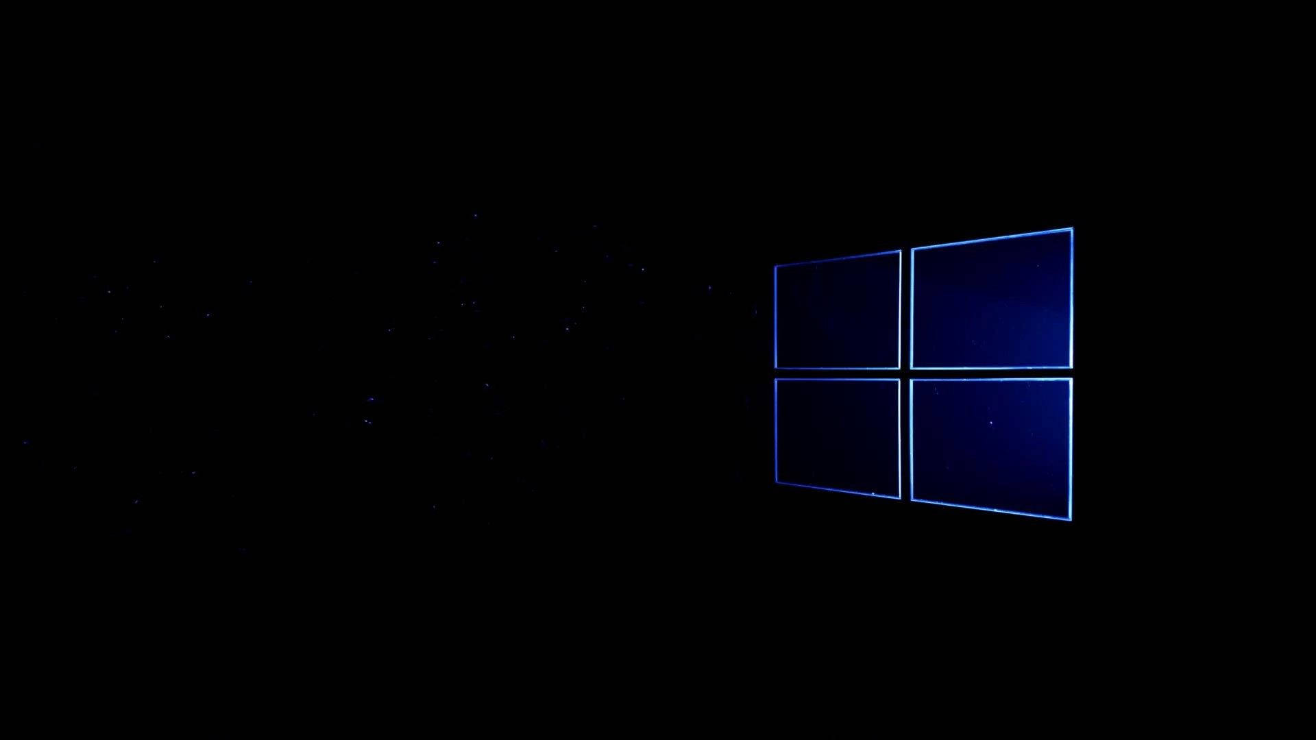Black Windows 10 Hd Subtle Outline Background