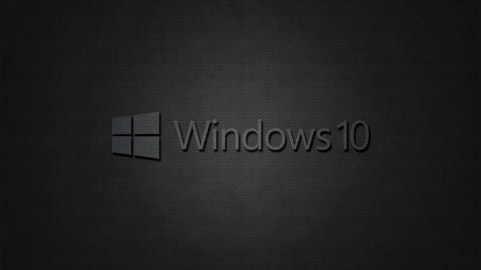 Black Windows 10 Hd With Wordmark Background
