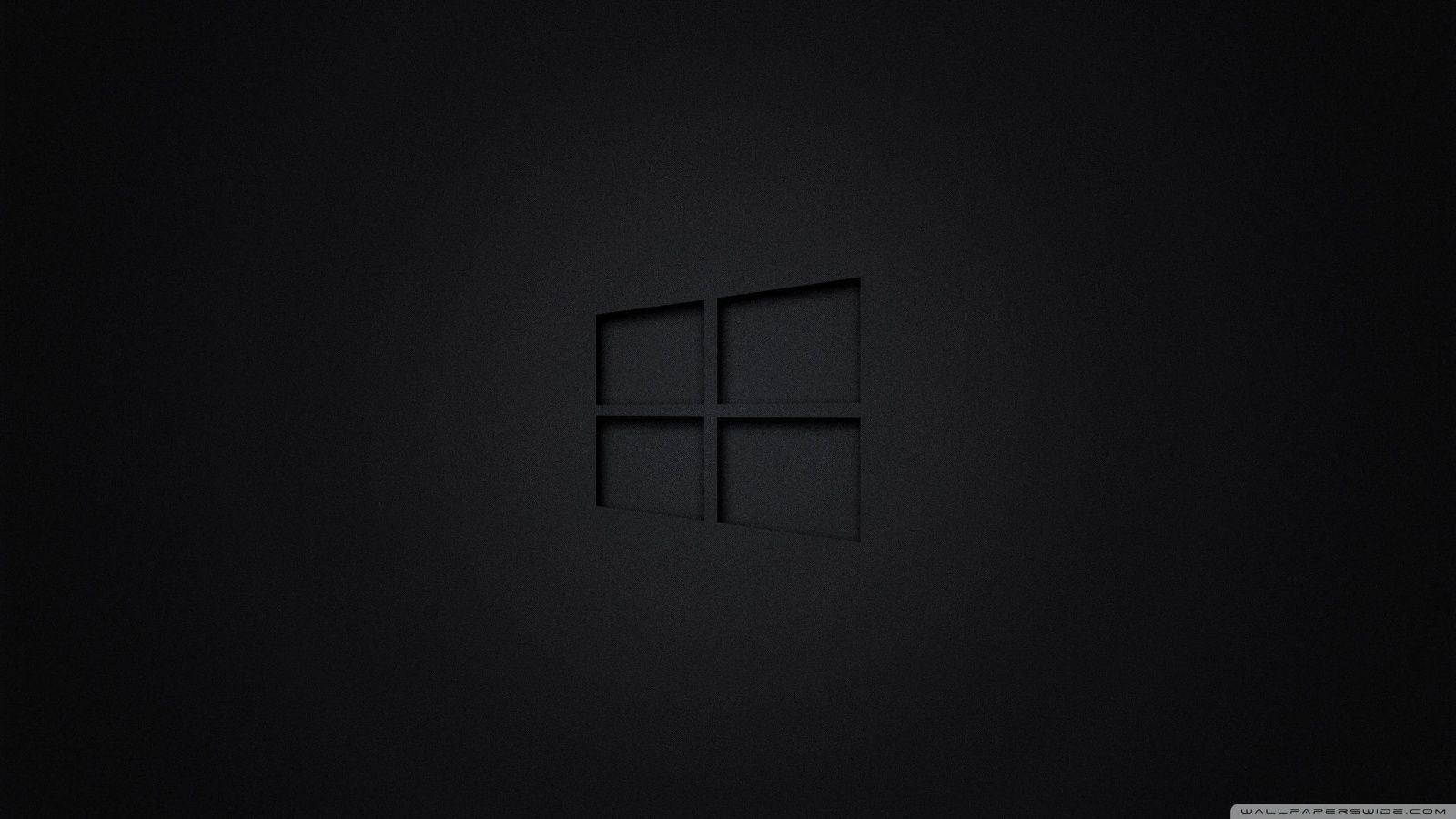 Black Windows Icon Pc Background
