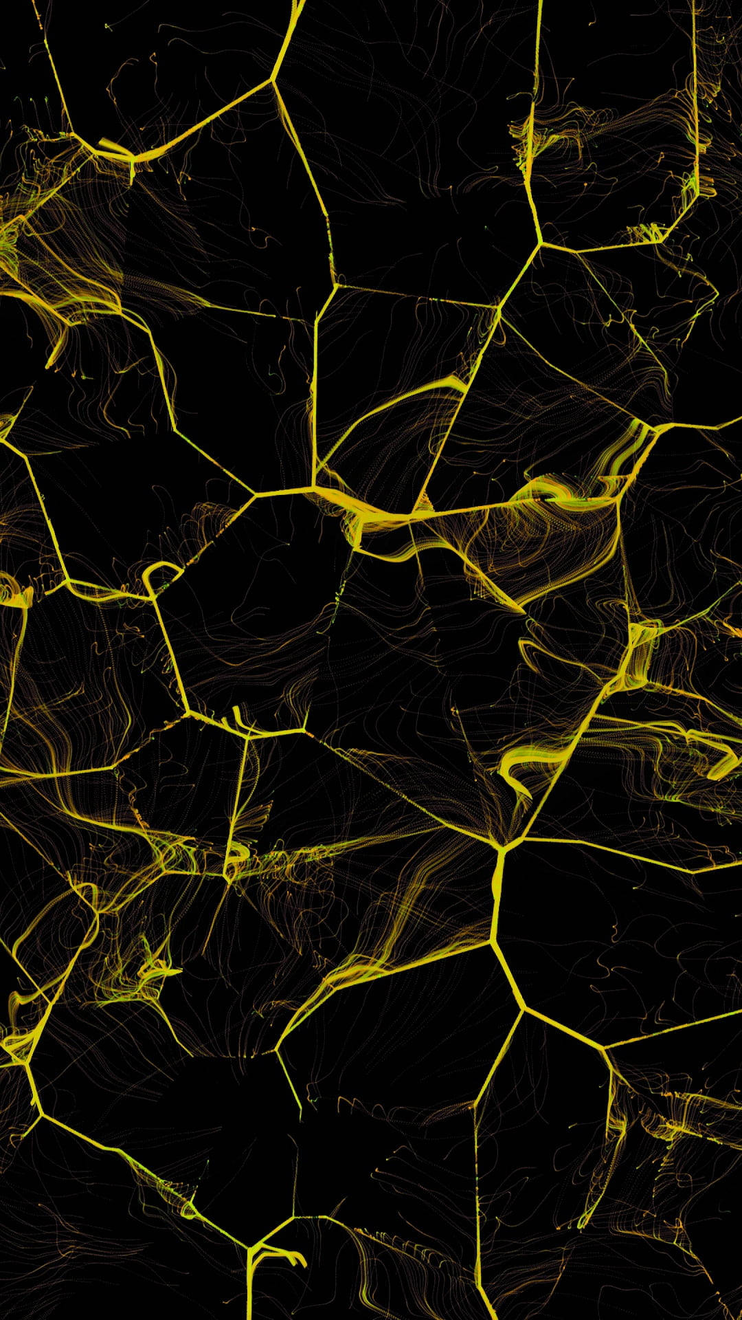 Black With Yellow Streaks Marble Iphone Background