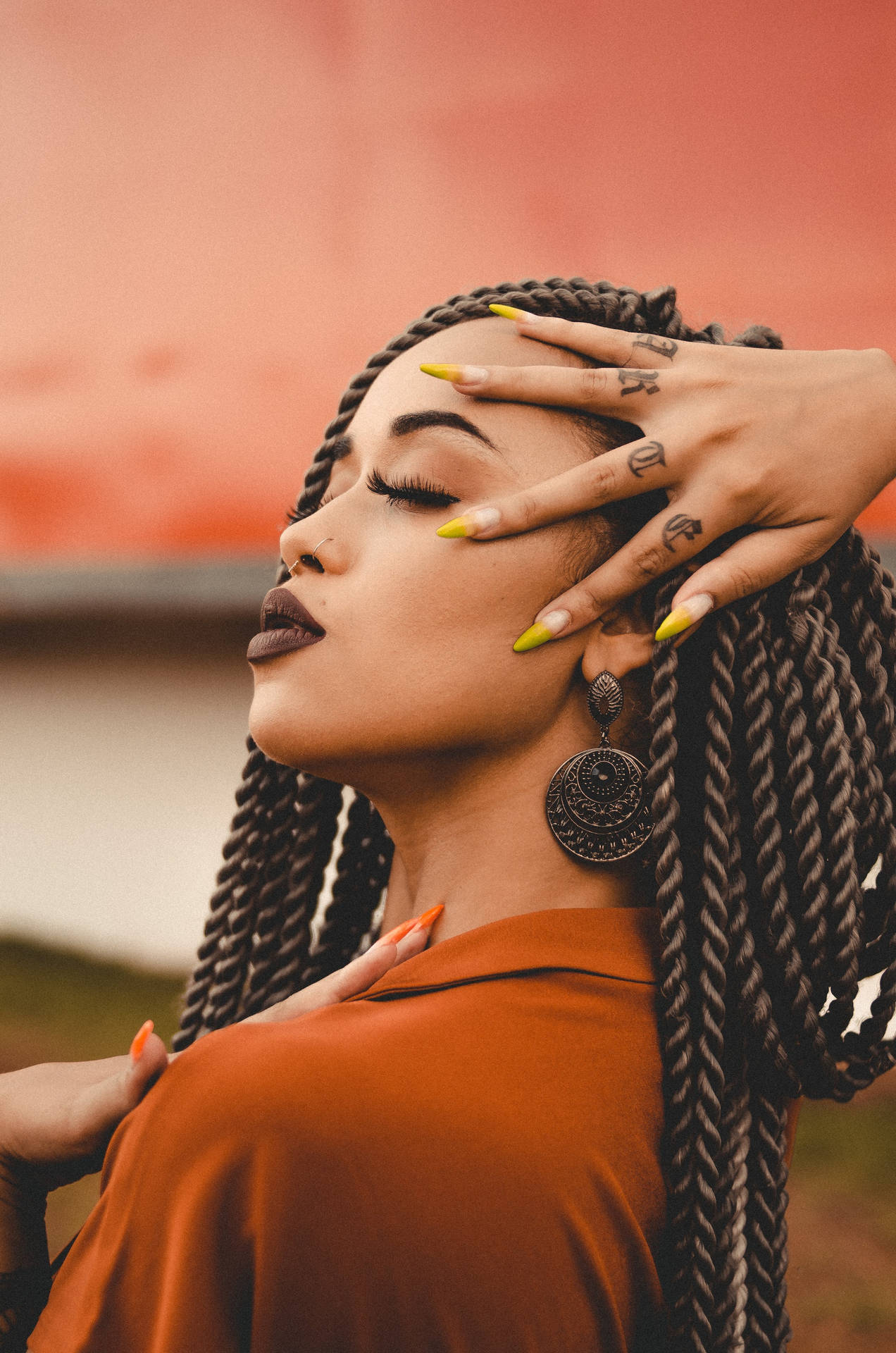 Black Woman With Crochet Hairstyle