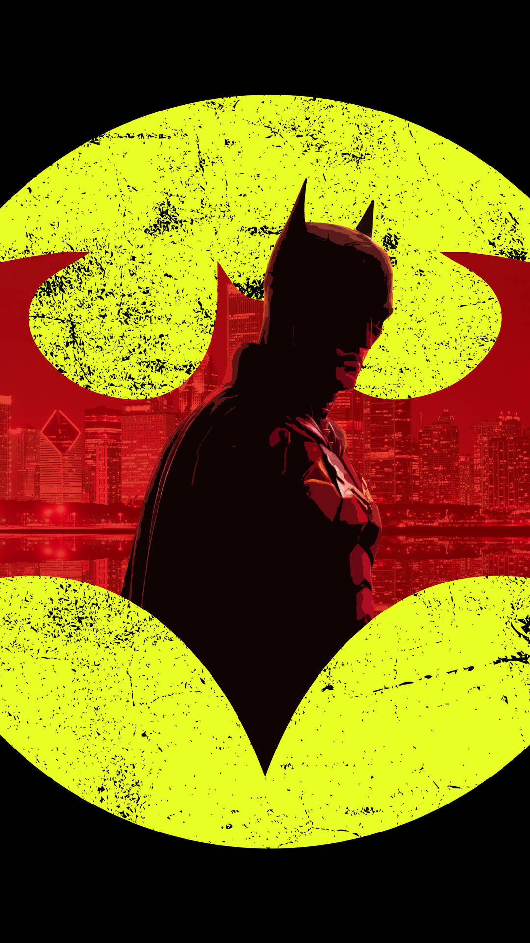 Black, Yellow, And Red Aesthetic 4k Gotham Batman Background