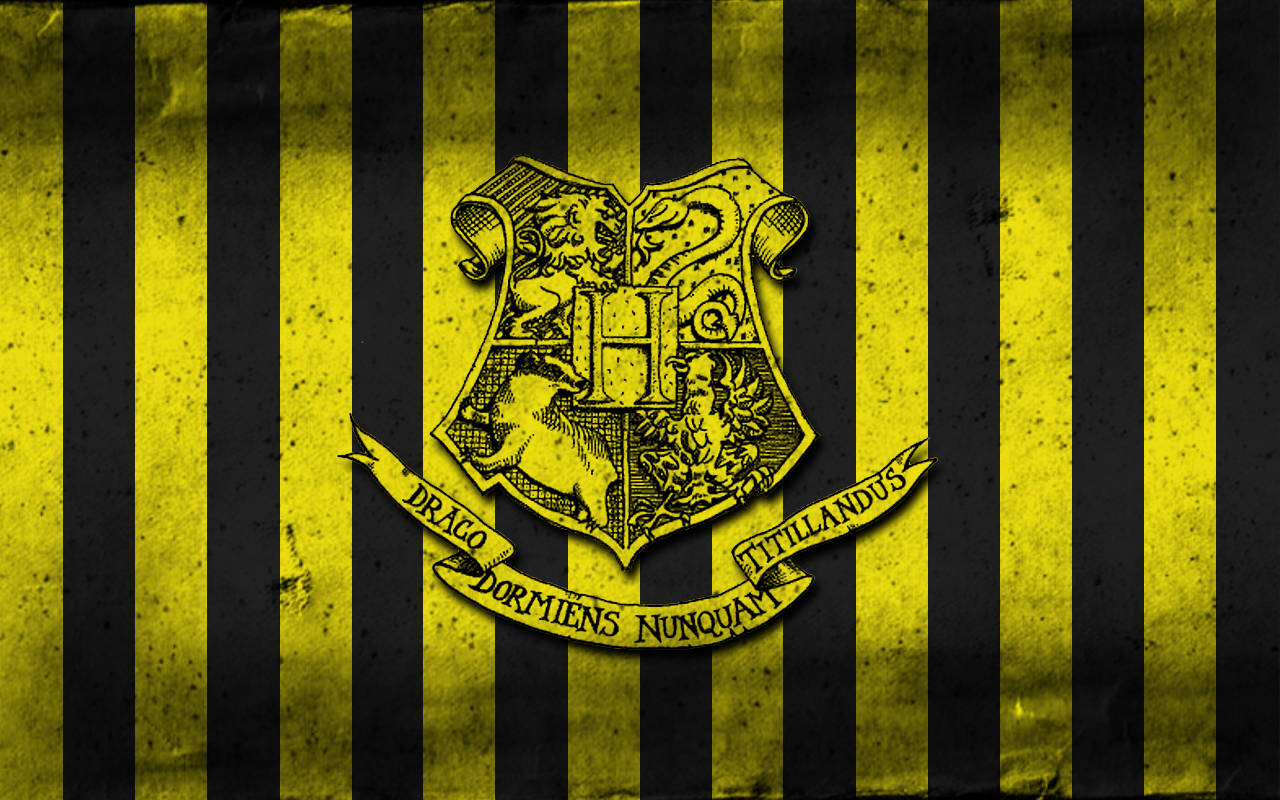 Black Yellow Hufflepuff Crest Background