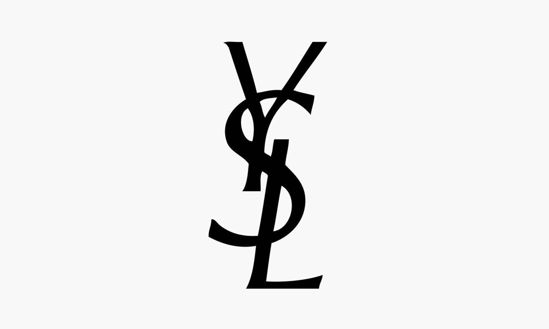 Black Ysl White Background