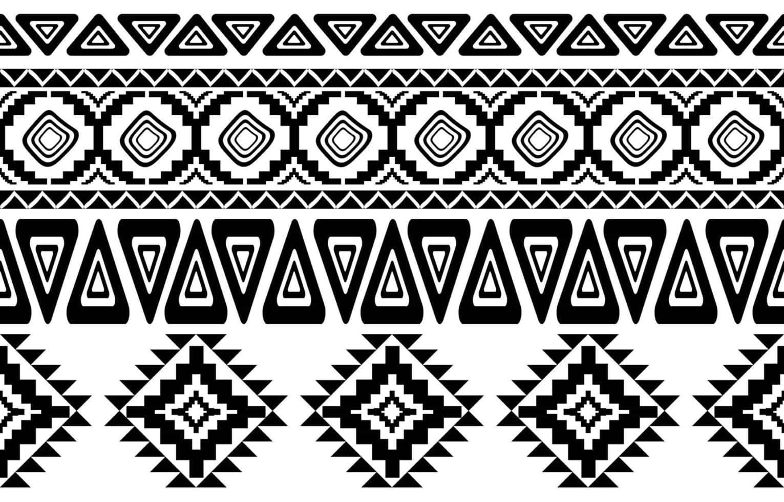 Blackand White African Print Pattern Background