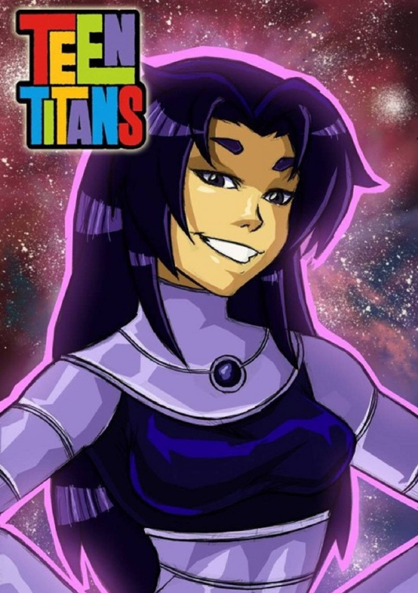 Blackfire Of The Teen Titans In Action