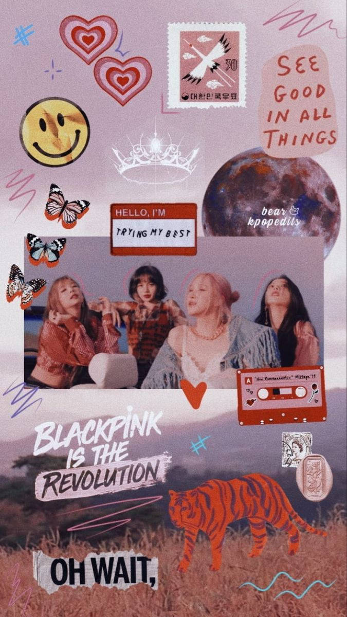 Blackpink Aesthetic Stickers Background