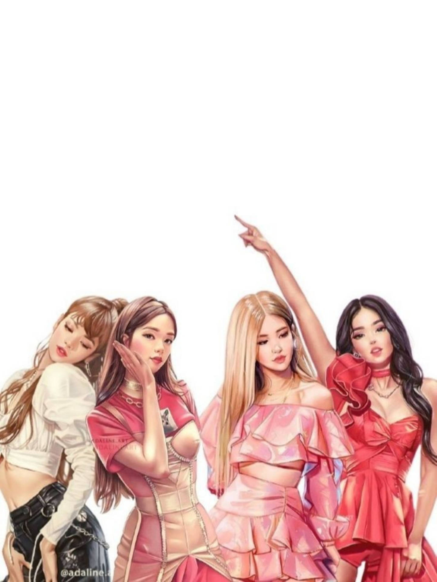 Blackpink Cartoon In Sexy Outfits