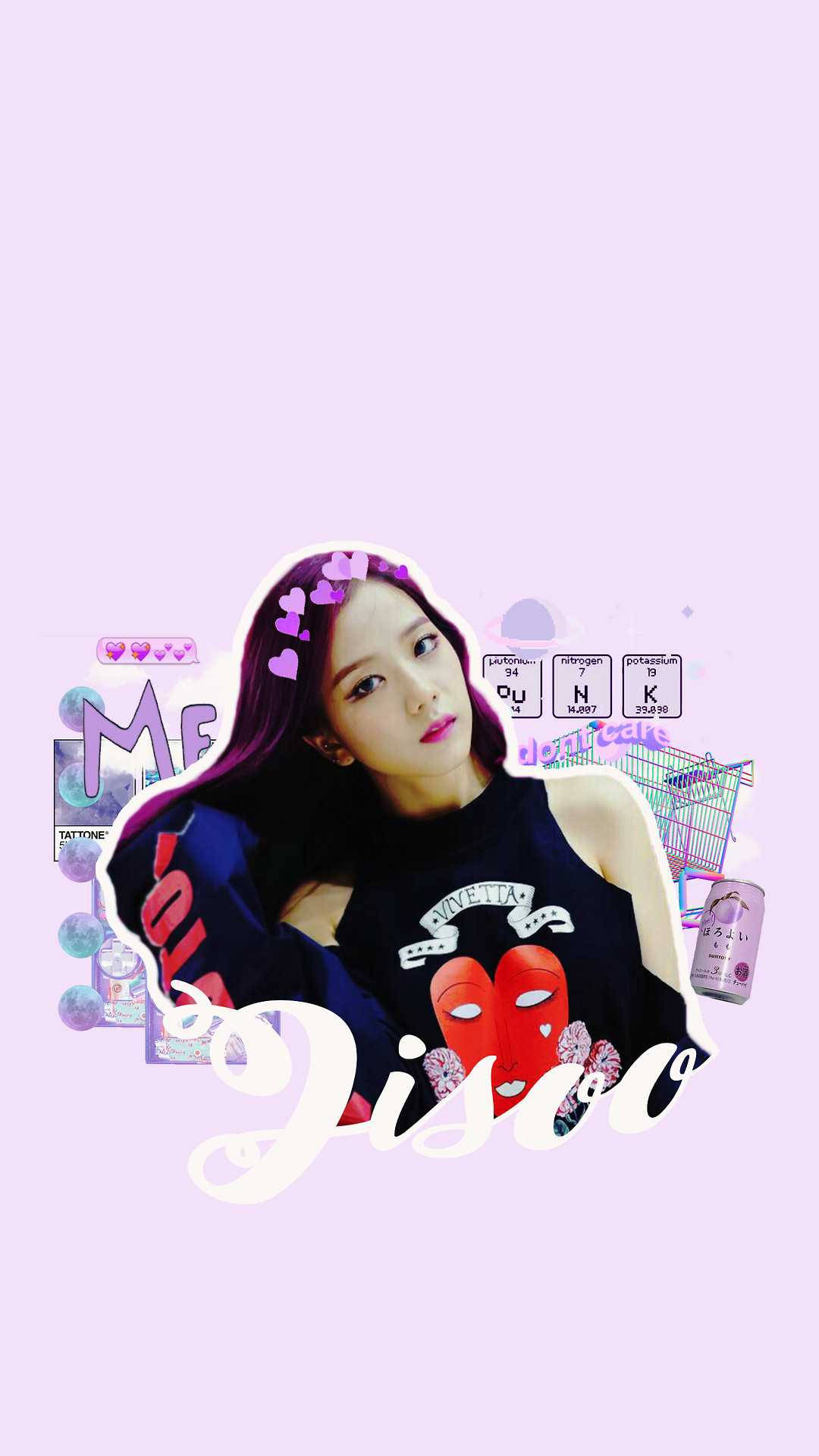 Blackpink Cute Jisoo Collage Background