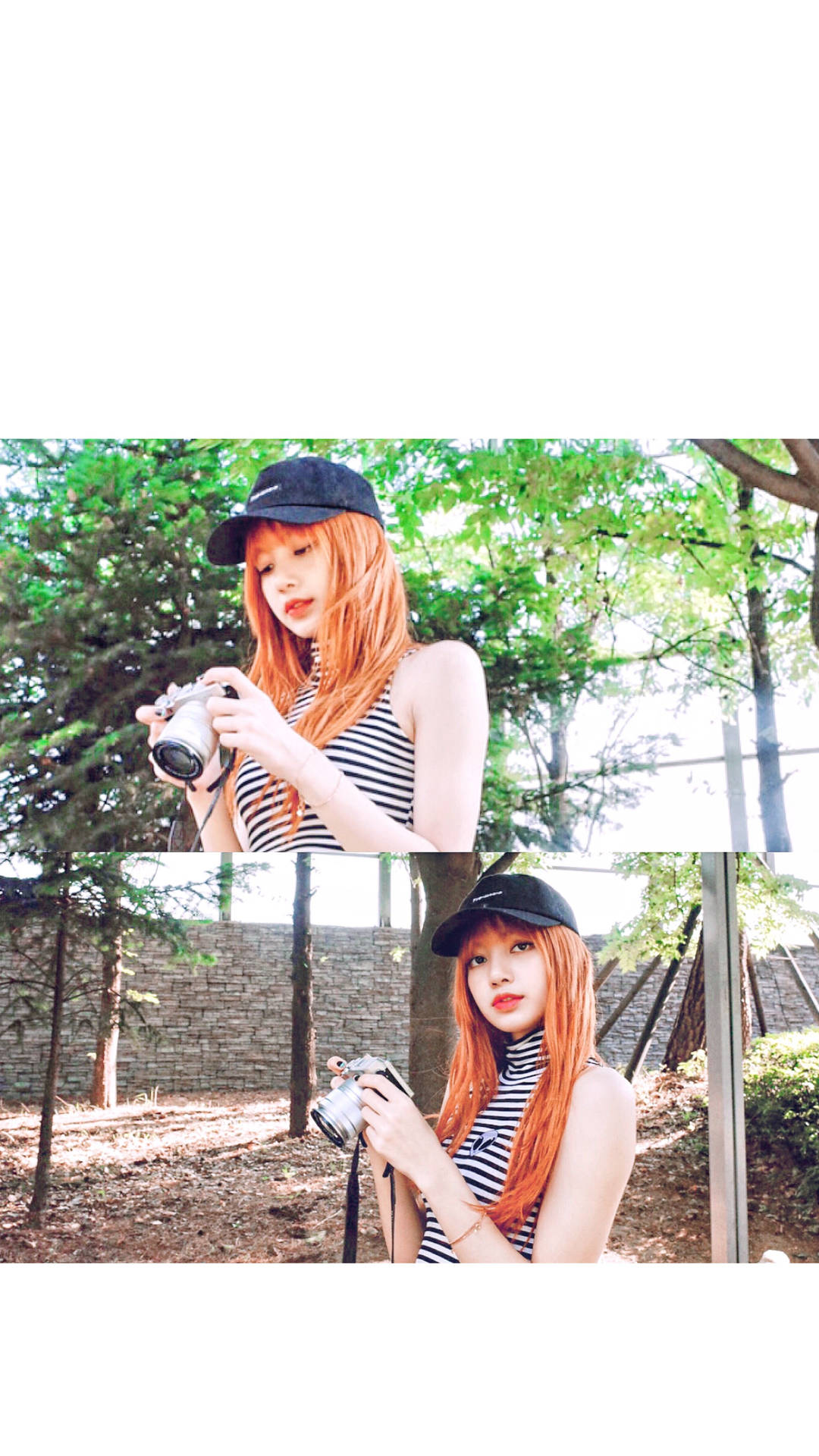 Blackpink Lisa With A Camera Background