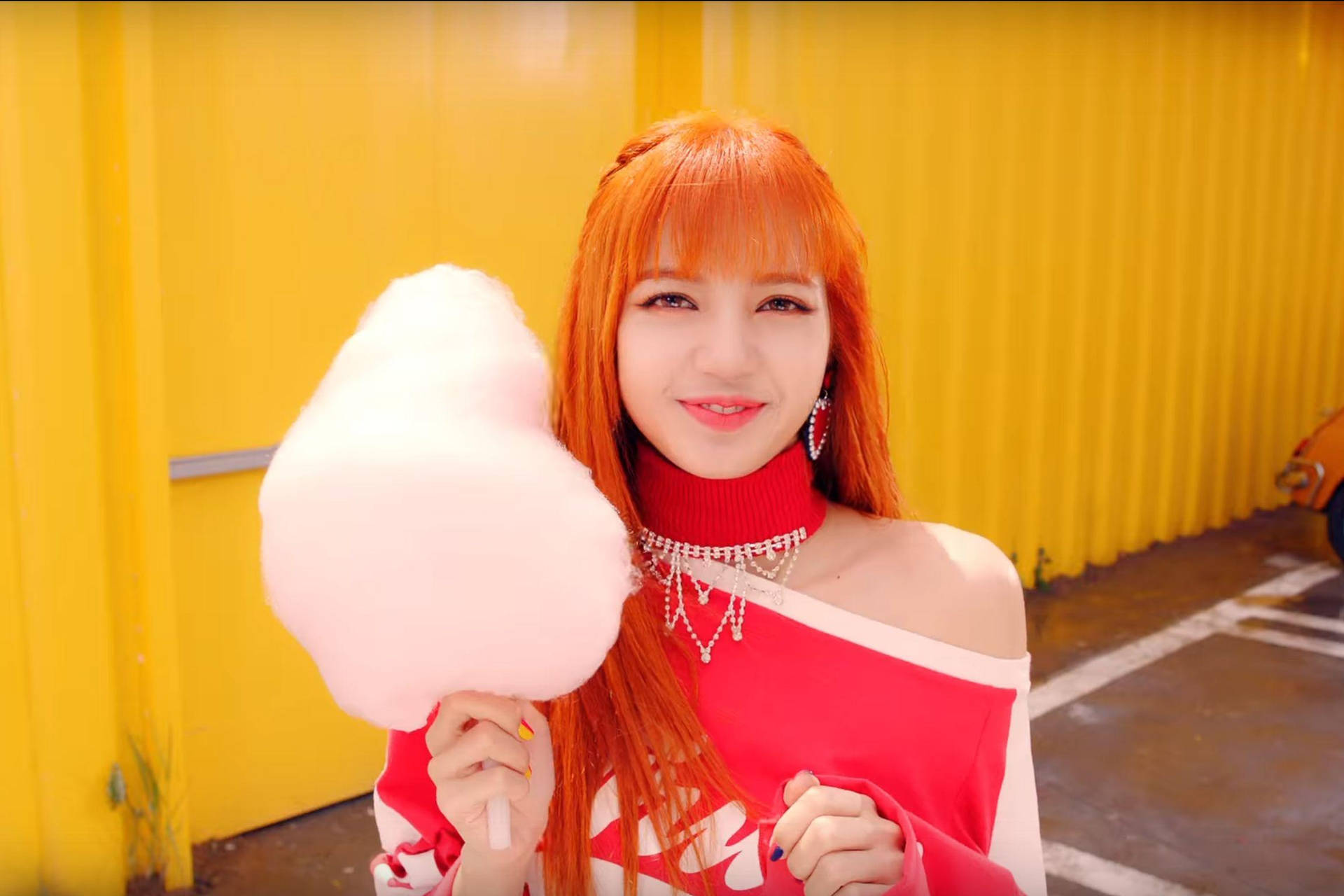 Blackpink Lisa With Cotton Candy