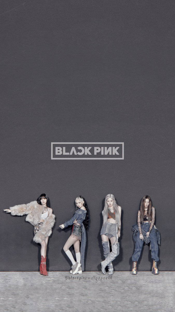 Blackpink Logo How You Like That In Gray Background