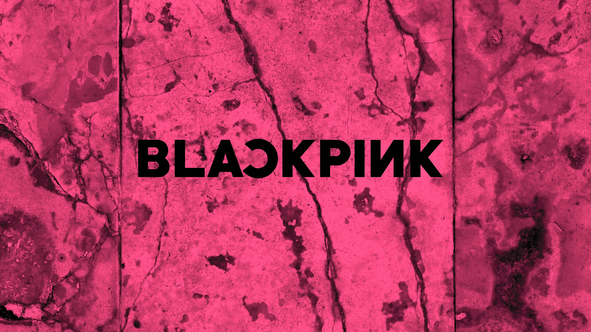 Blackpink Logo On Cool Pink Wall Background