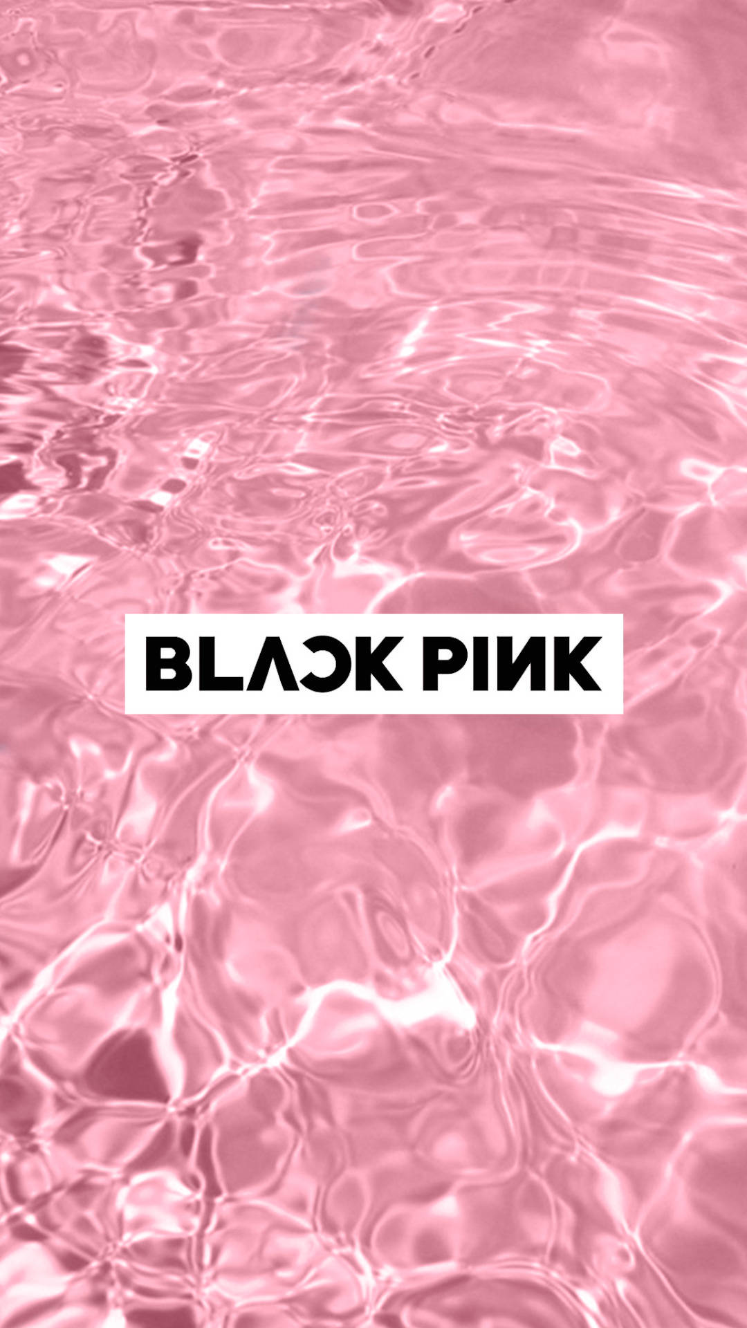 Blackpink Logo On Pink Water Background