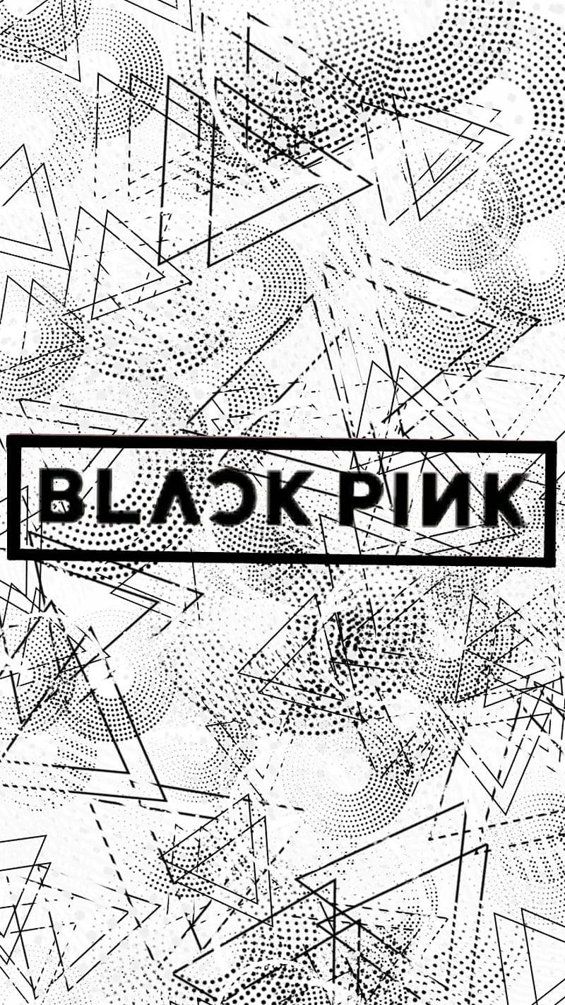 Blackpink Logo Over Black And White