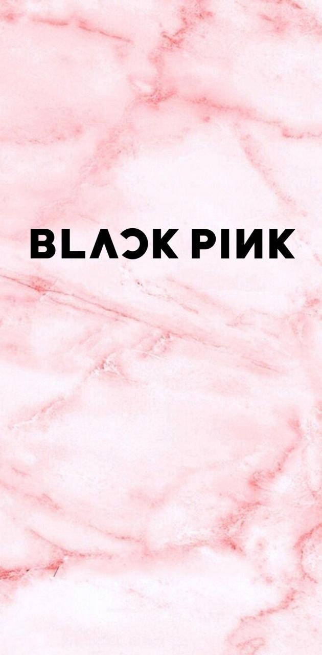 Blackpink Logo Over Pink Marble Background Background