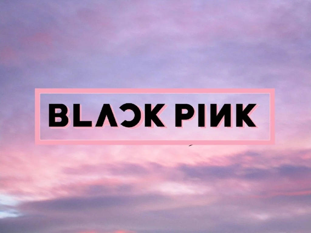 Blackpink Logo Pastel Sky Background