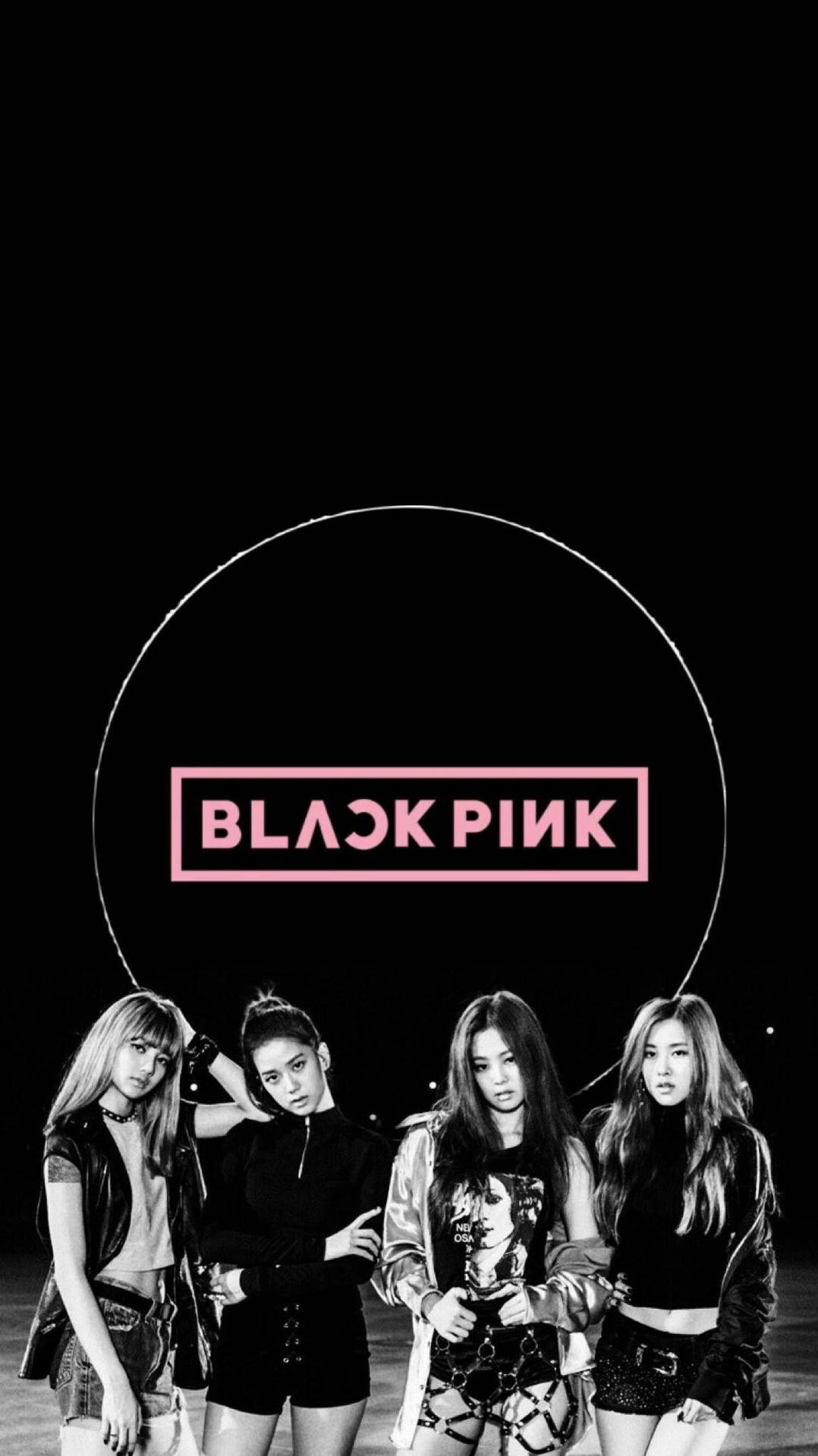 Blackpink Members And Logo In Ring Background