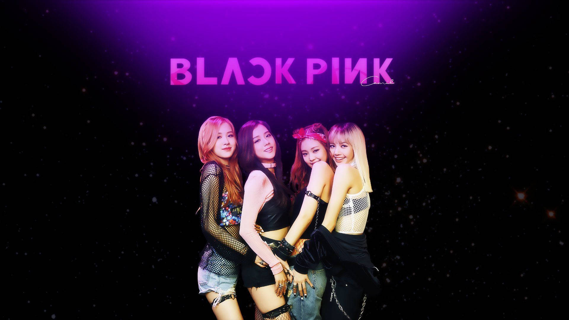 Blackpink Members Black Galaxy Theme Background