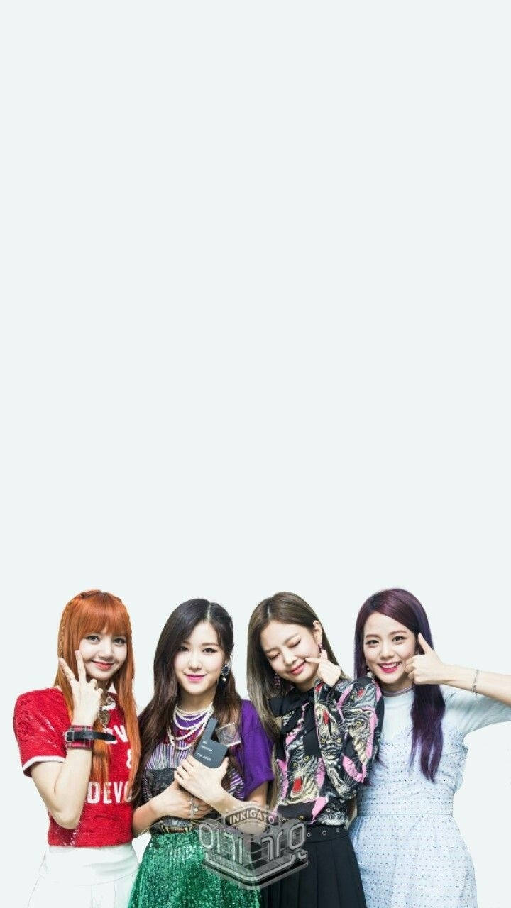 Blackpink Members White Negative Space Background