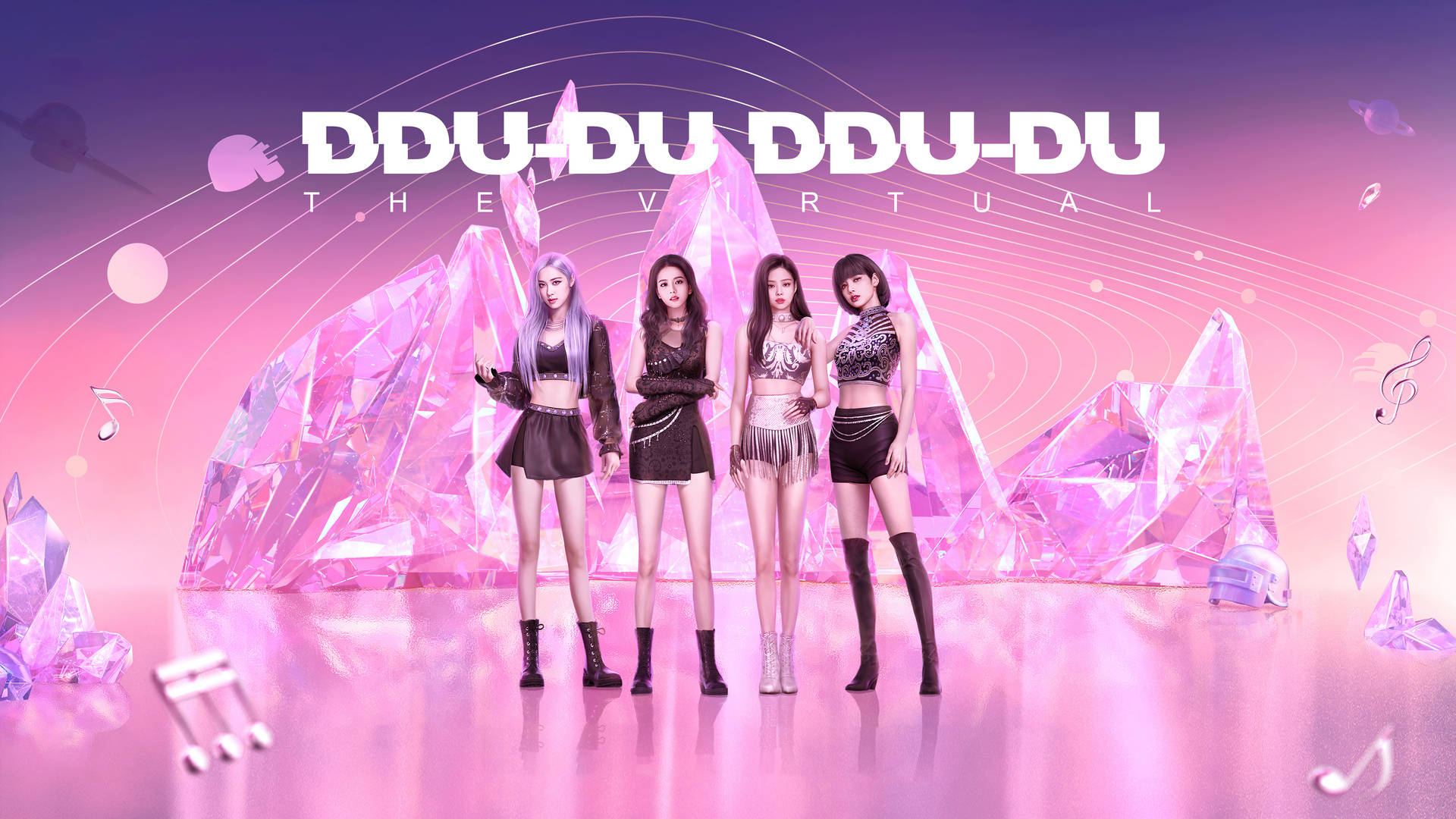 Blackpink Pubg Squad Digital Art Background