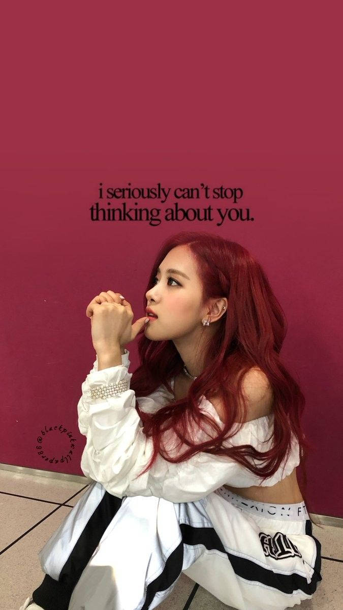 Blackpink Rose Thinking About You Background