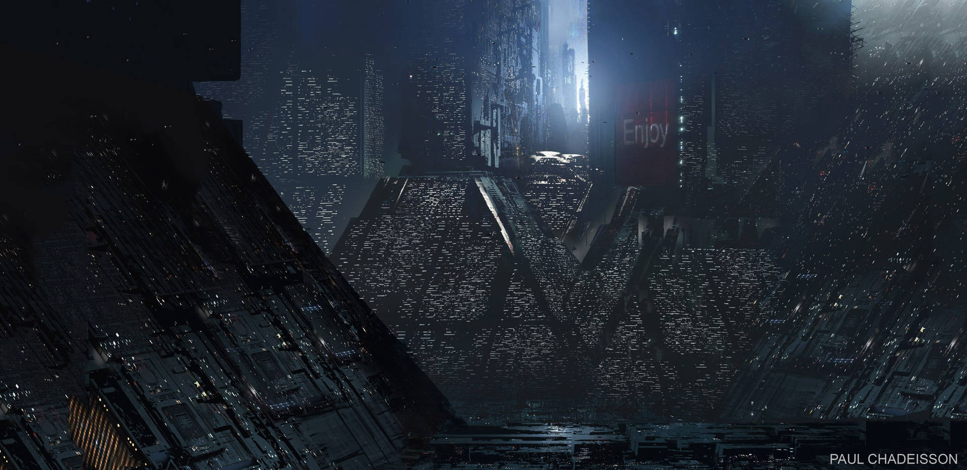 Blade Runner 2049 City Comic Art Background