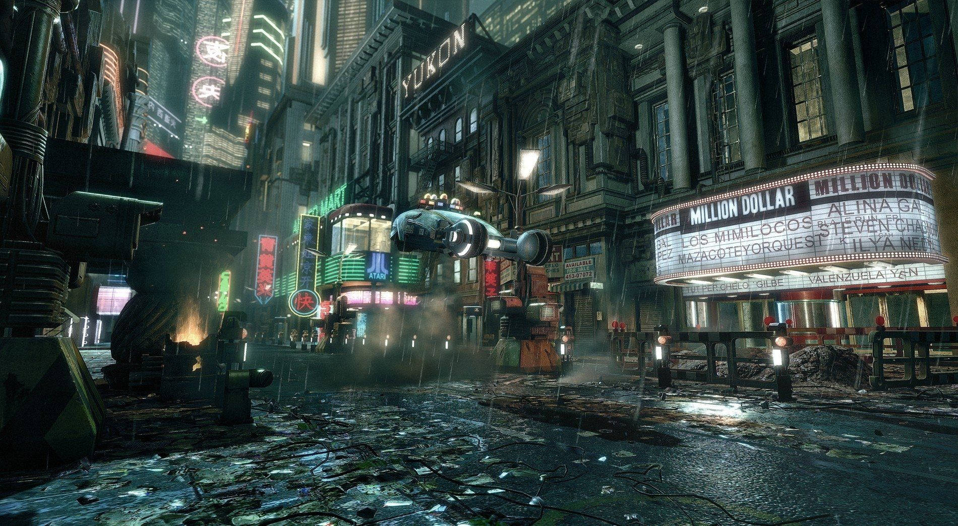 Blade Runner Dystopian Future Cityscape Background