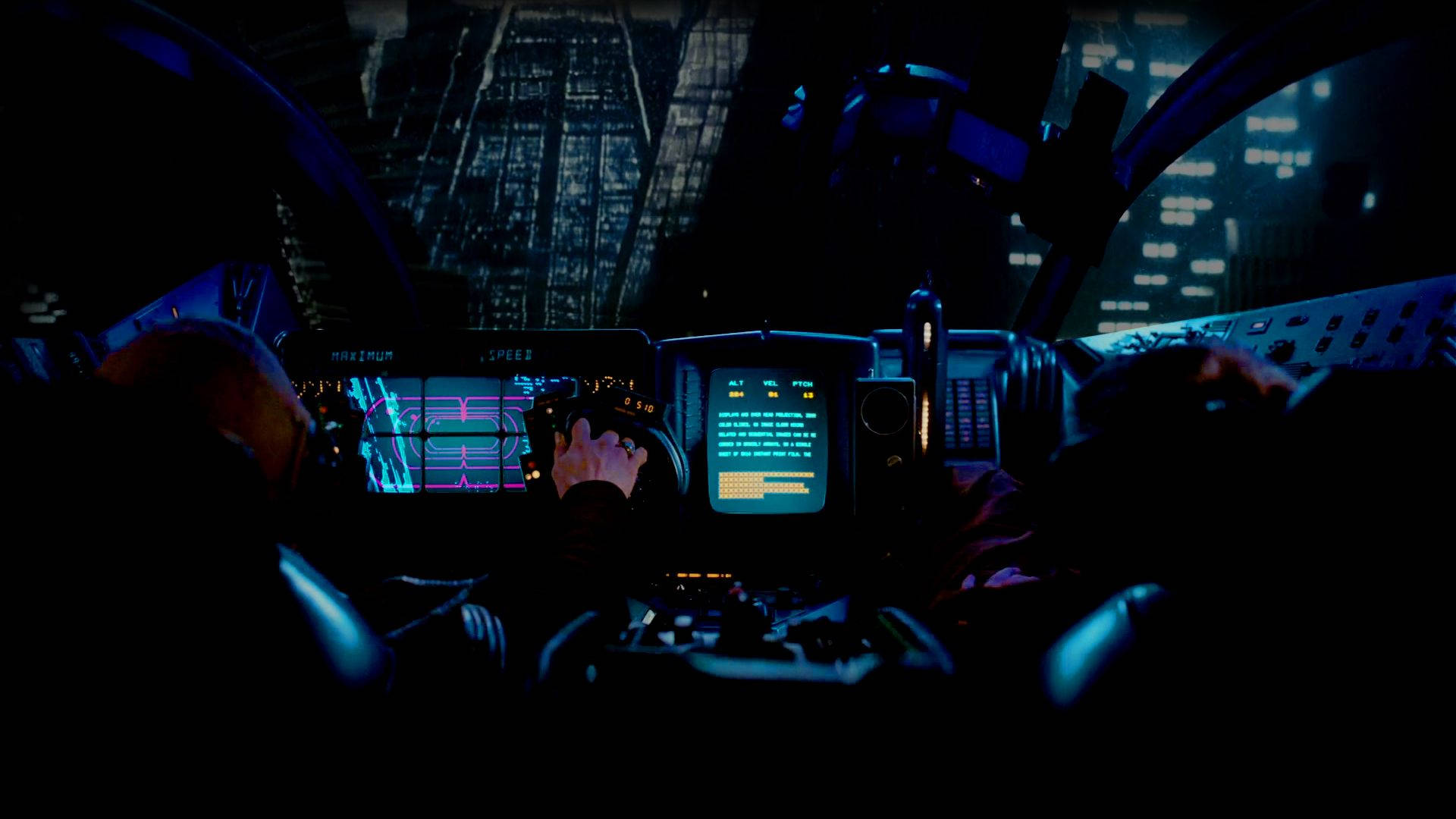 Blade Runner Flying Car Spinner Interior Background