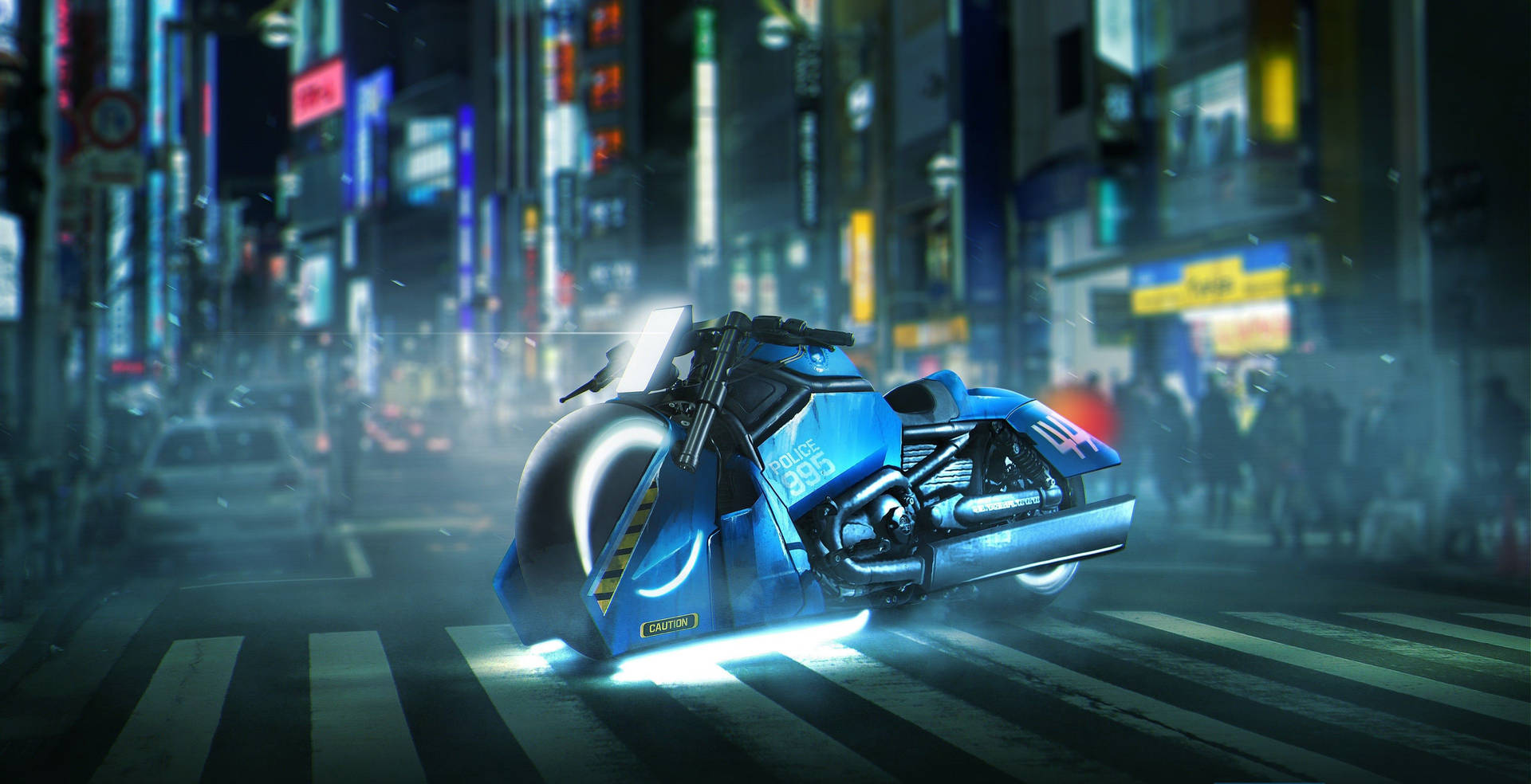 Blade Runner Futuristic Motorcycle Harley Davidson Background