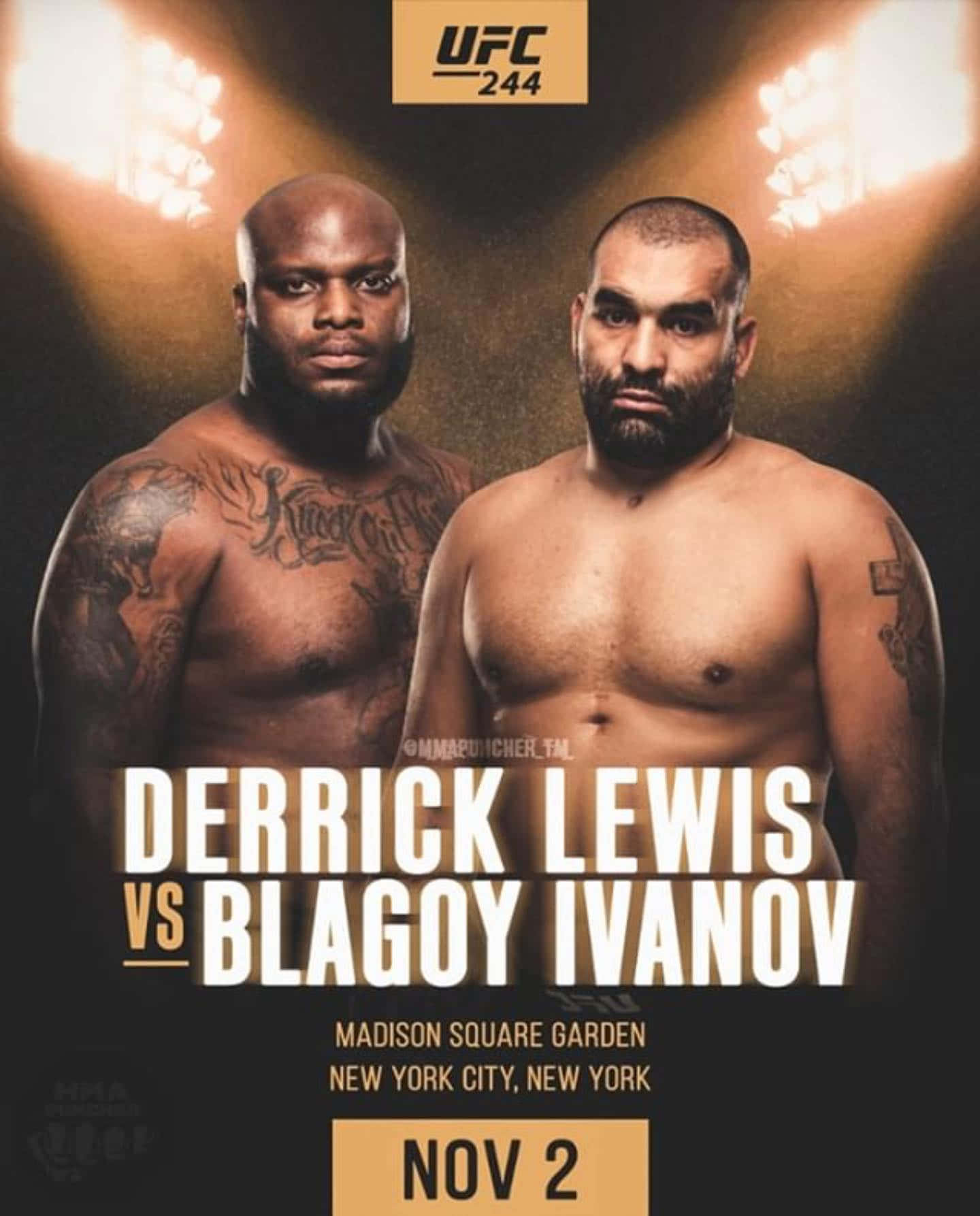 Blagoy Ivanov And Derrick Lewis Fight Poster Background