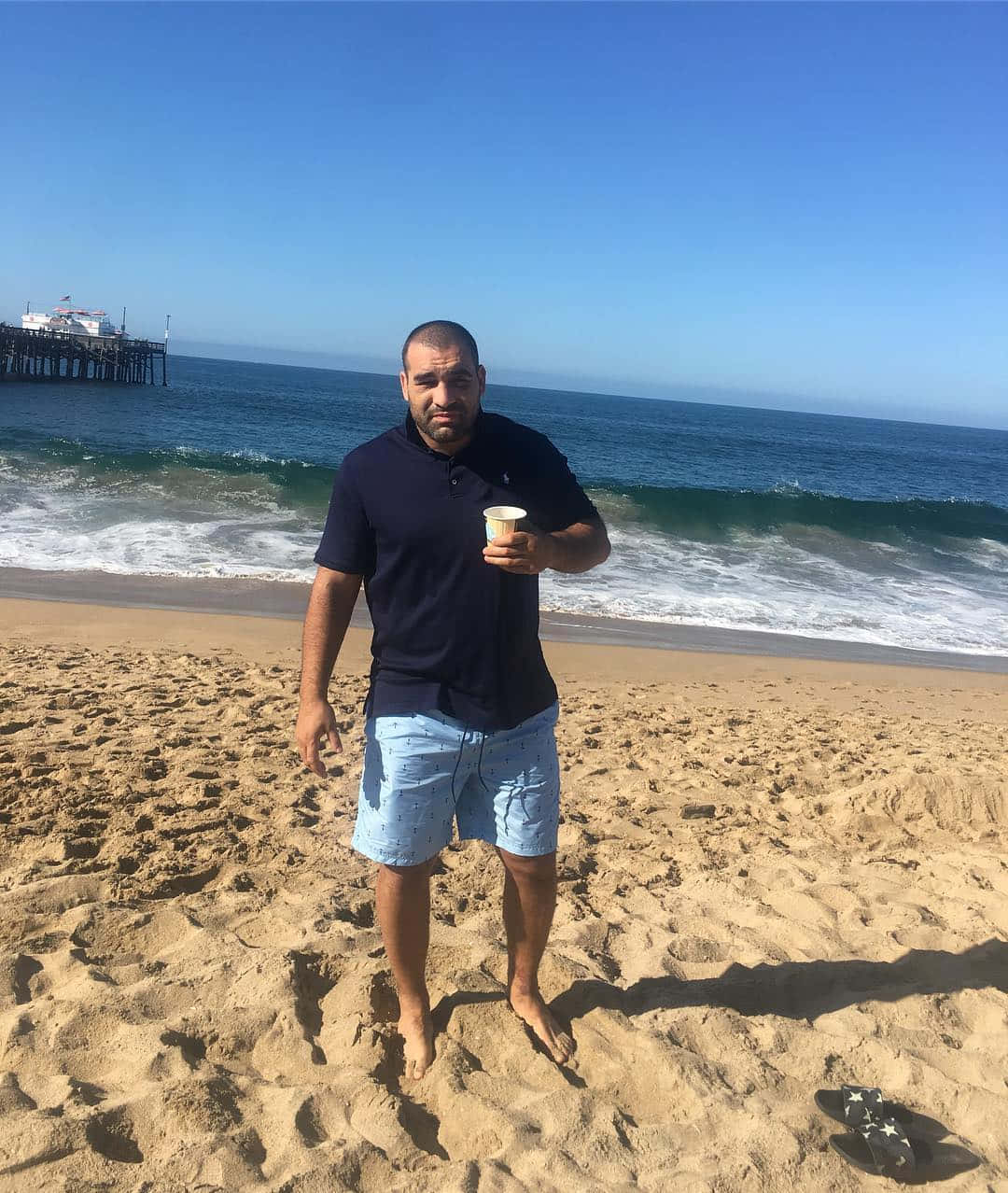 Blagoy Ivanov Drinking On Beach Background
