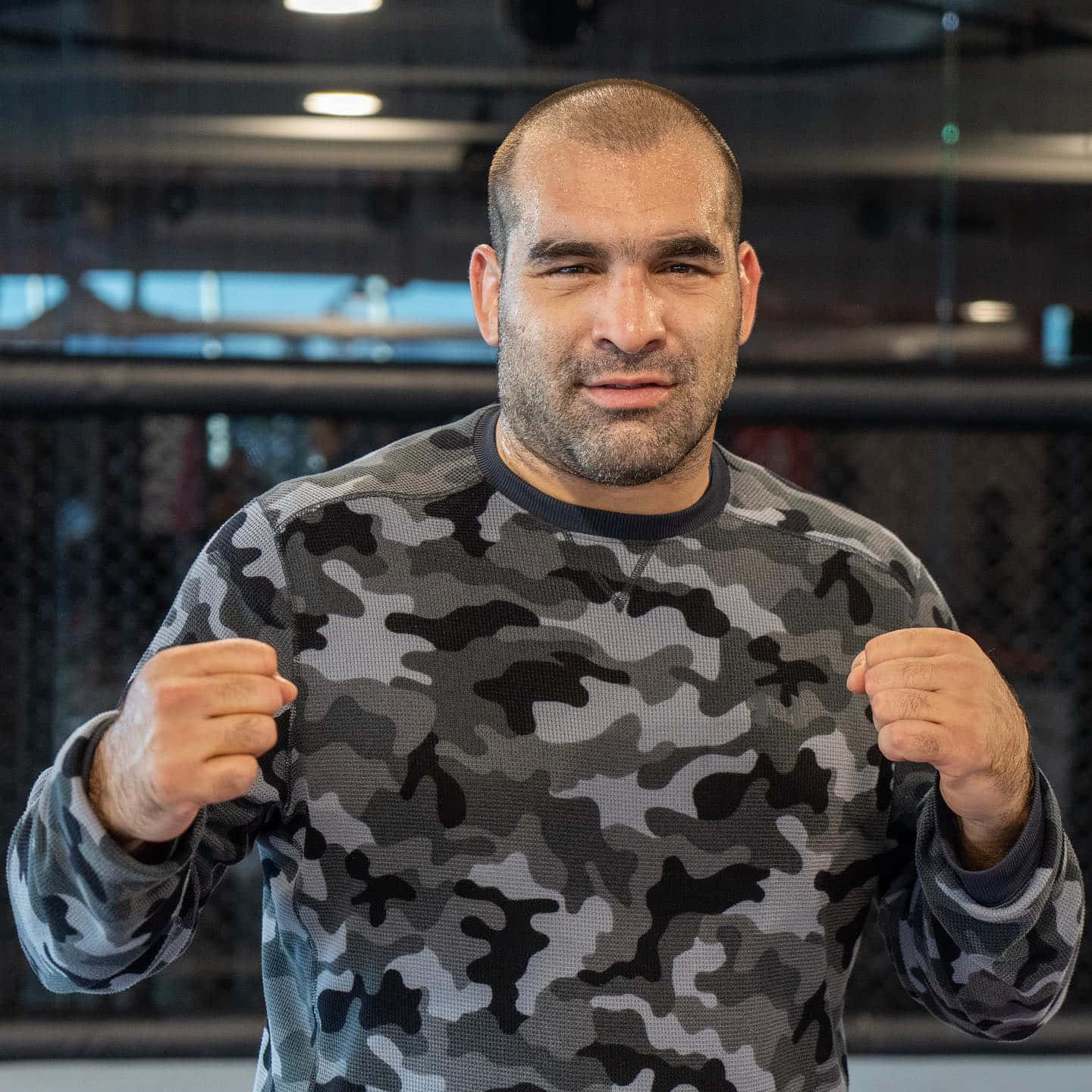 Blagoy Ivanov In Double Fisted Fighting Pose Background