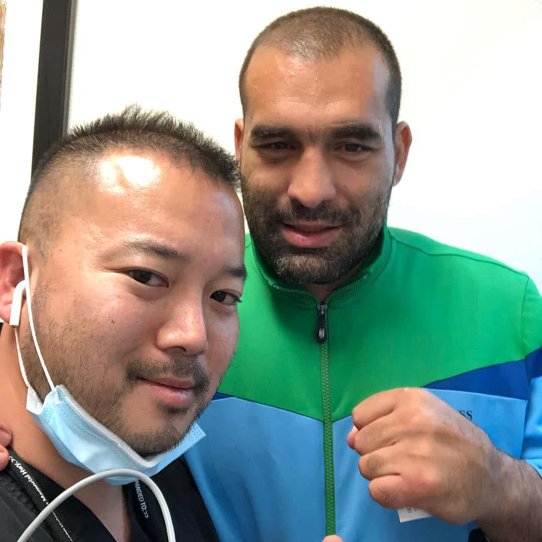 Blagoy Ivanov Posing With Fan