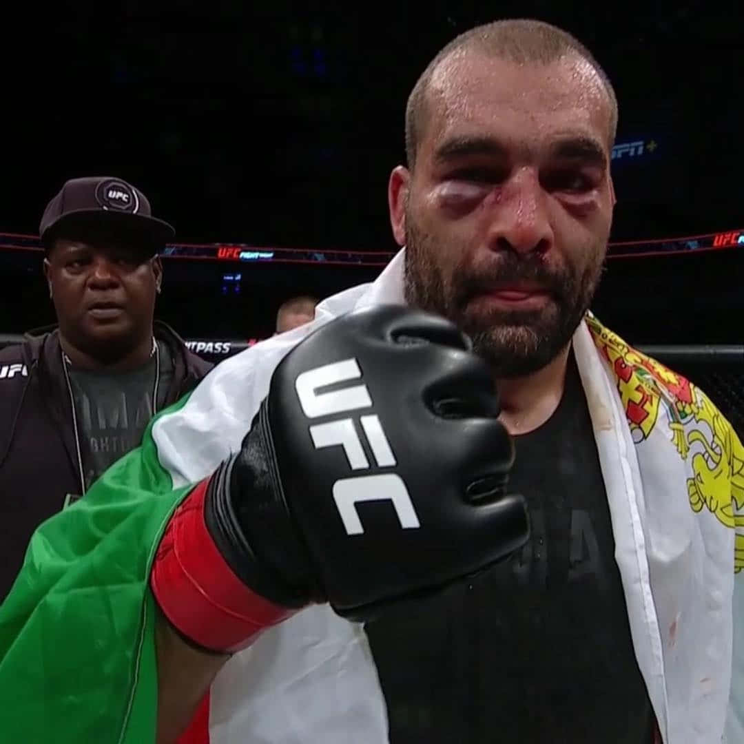 Blagoy Ivanov Proudly Holding The Bulgarian Flag Background