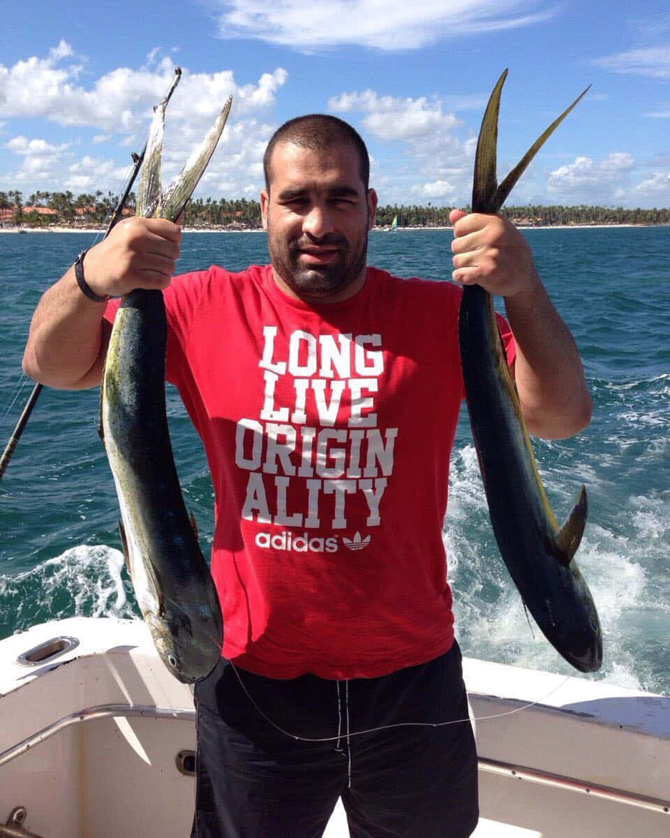 Blagoy Ivanov With Fish Background