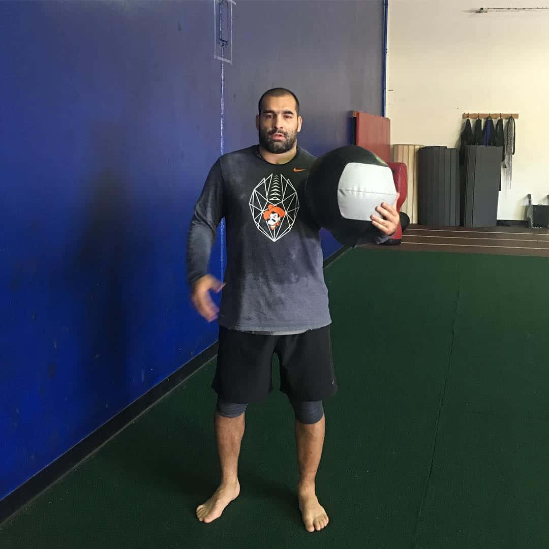 Blagoy Ivanov With Training Ball Background