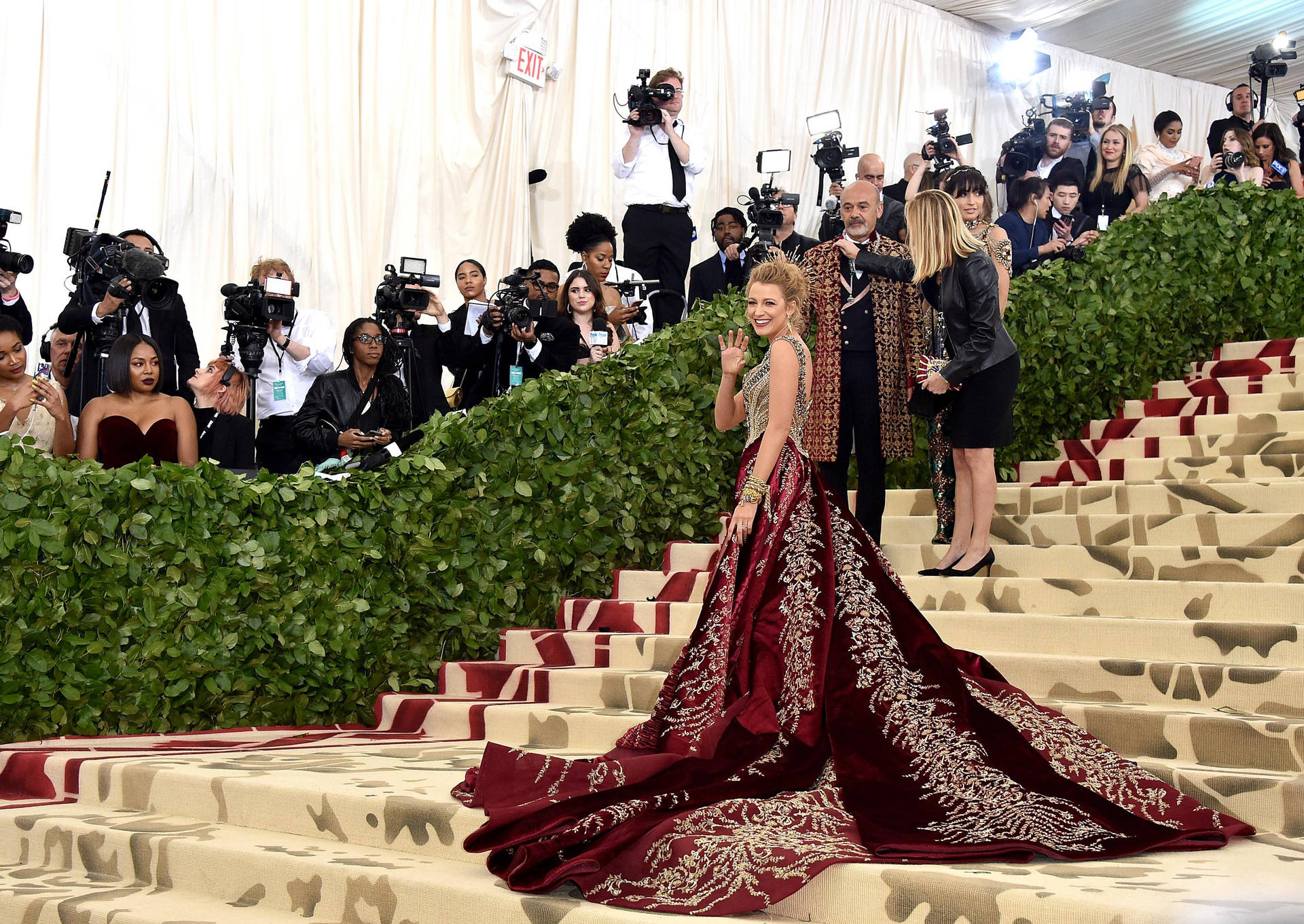 Blake Lively At The Met Gala Background